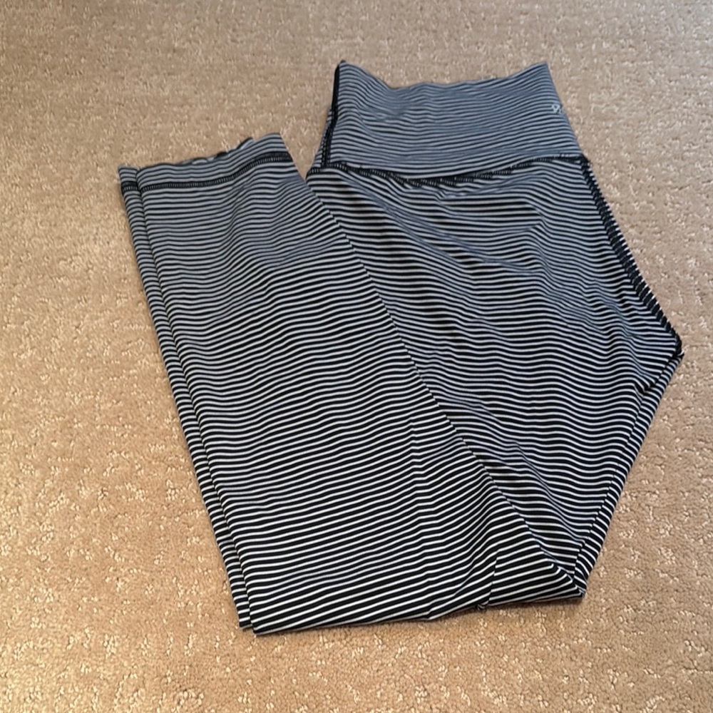 Lululemon Striped Black and White Leggings